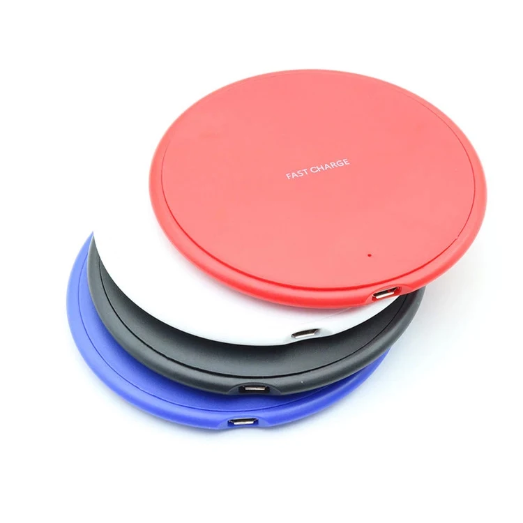 

Amazon Hot Sell Universal Wireless Charger 10W Fast Wireless Charging Pad For Smart Mobile Phone, Black, white, blue, red