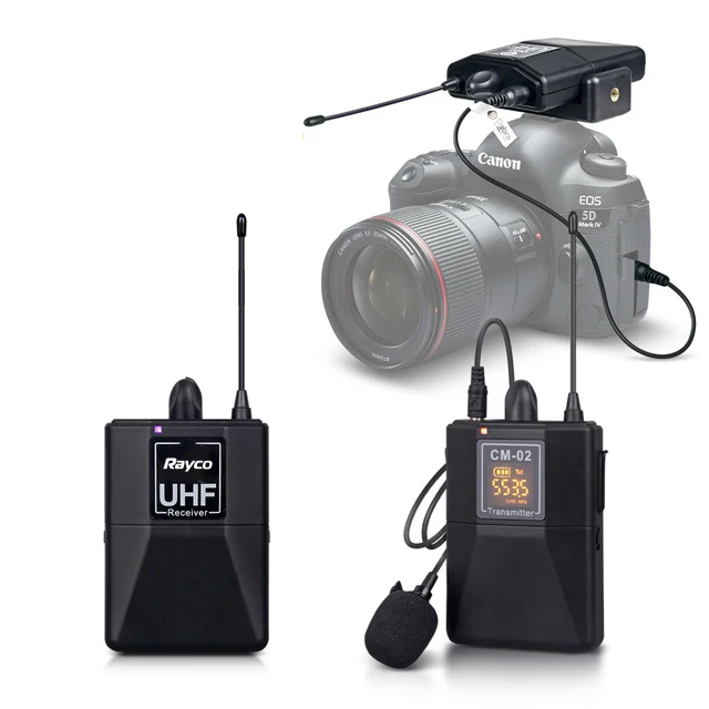 

Wireless Interview Lapel Recording Microphone for camera, Black