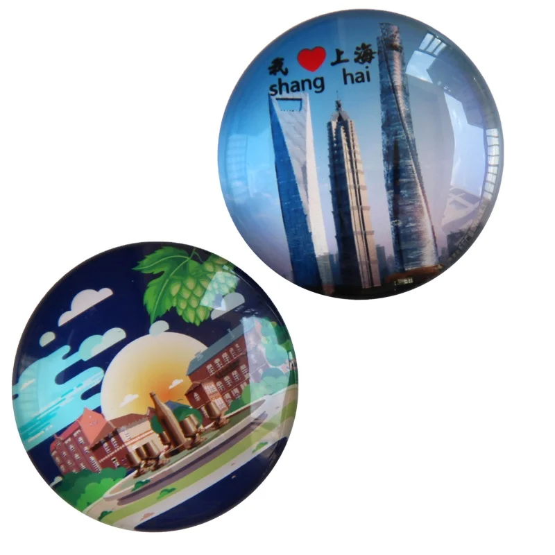 

tourist souvenir Promotion Country Manufacturer Customize Rectangle 56*70mm Middle East Korea Glass Fridge Magnet, Cmyk