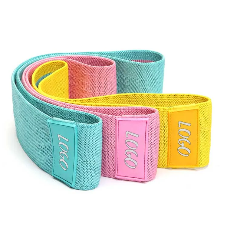 

Custom Logo Workout Loop band Set Fabric Hip Resistance Bands, Customized