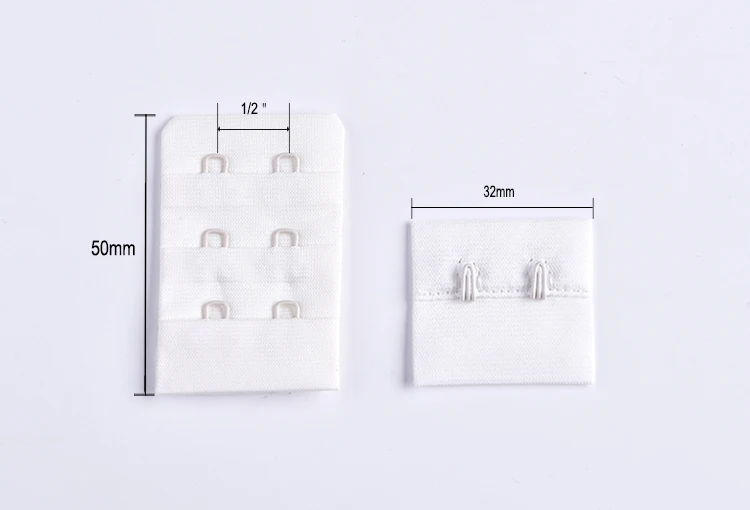 
Custom high quality nylon extended bra hook and eye tapes for tight bra 