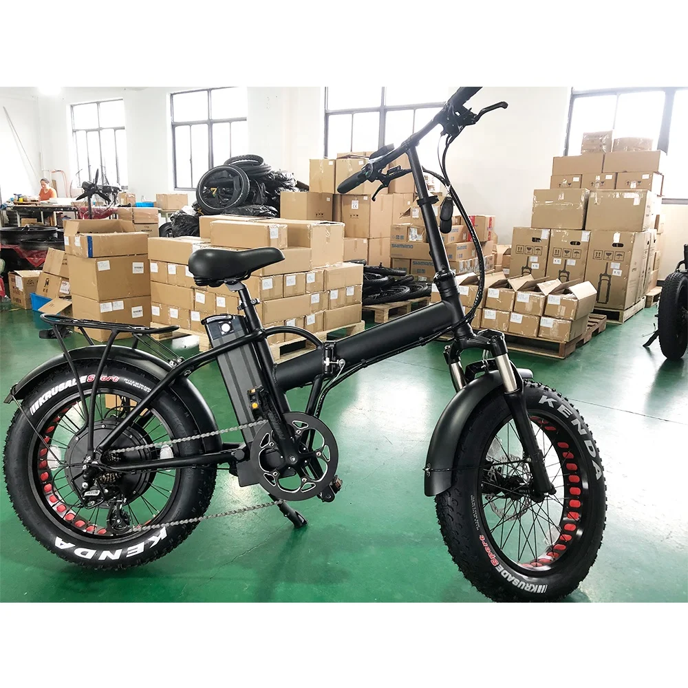 

For USA!!!48v1000W 20''x4.0 electric fat tire bike folding bicycle with Colorful display, Black,red,white,blue,grey and customize