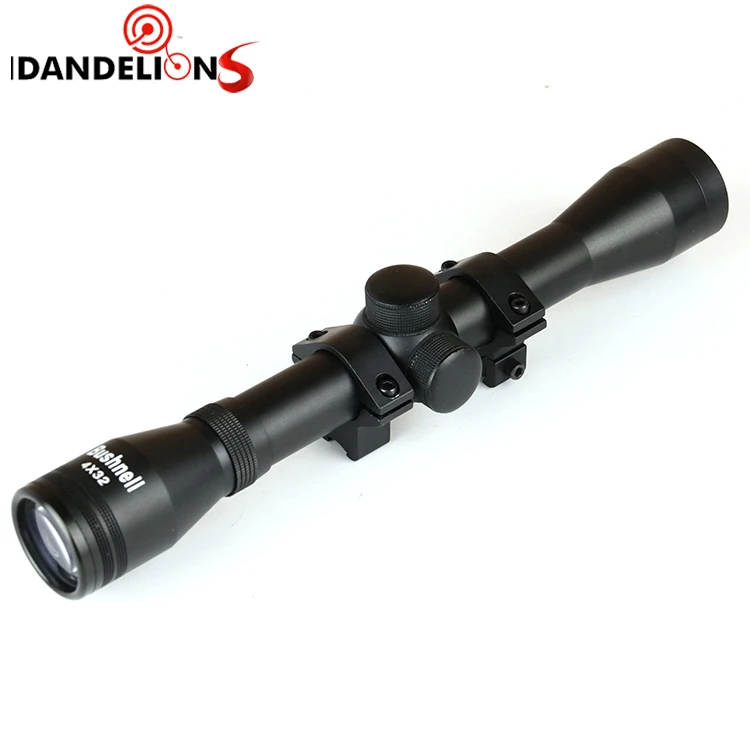 

Dandelion 4X32 Compact Rifle Scope Riflescopes Hunting, Matte Black Rifle Scope Tactical