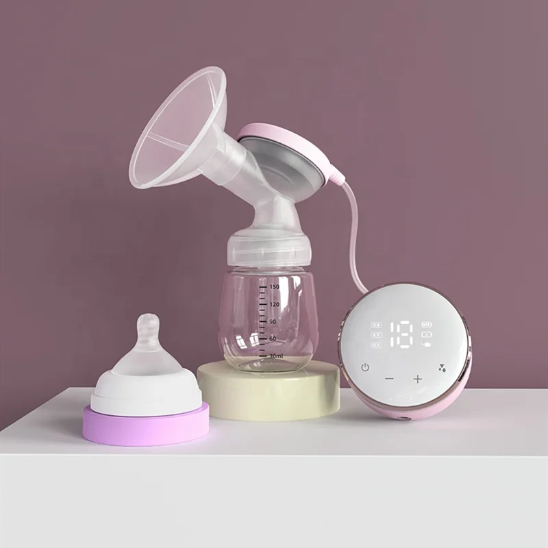 

Pink green color manual breastfeeding milk collect connect to vacuum silicone pp abs breast pump with feeding bottle
