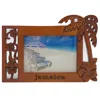 4x6" palm tree pattern carving wood photo frame