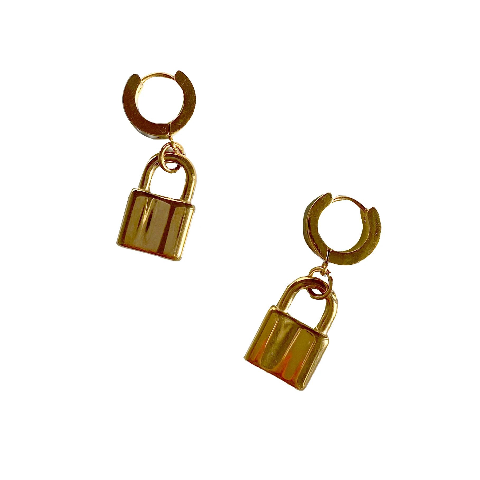 

Earrings Padlock Huggie Hoops Earring African American Earringsaccessories Earrings Gold Stainless Steel for Men Women Lock