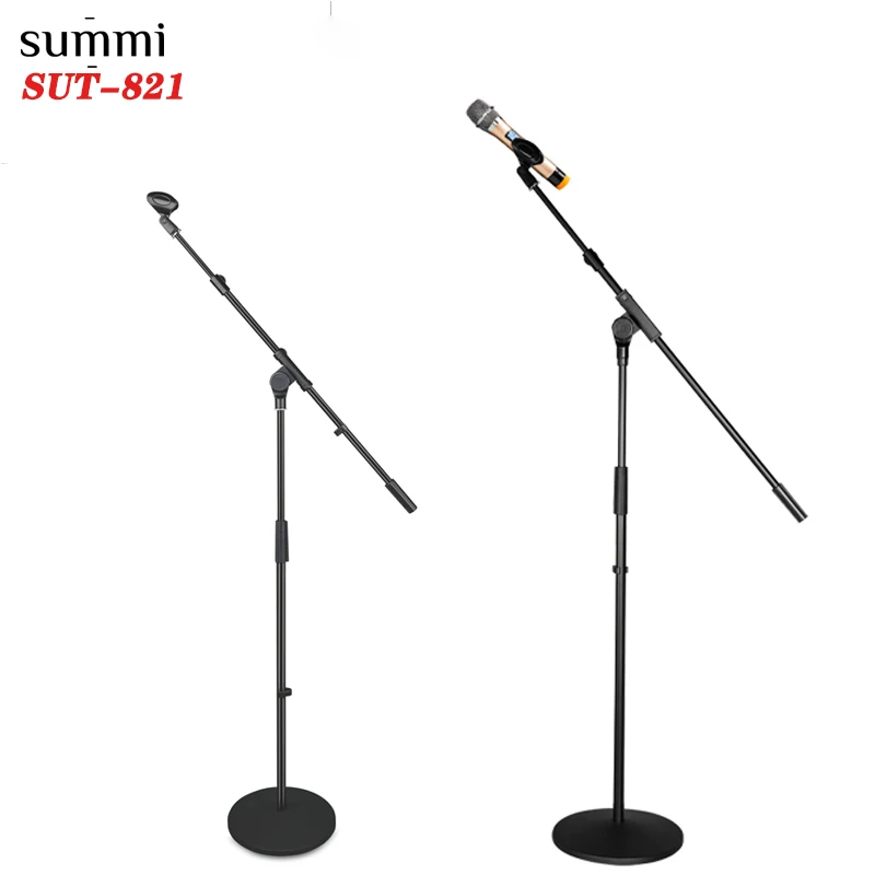 

SUT-821 Professional Lightweight Adjustable Collapsible Tripod Mic Stand ,Extendable Telescopic Arm for Karaoke,Speech,Studio