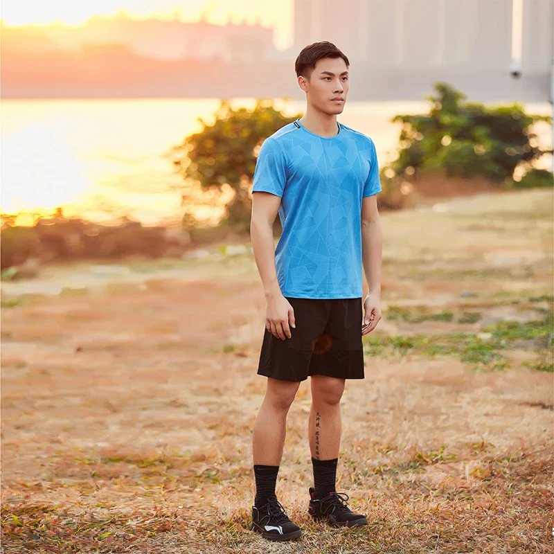 

Hot Wholesale Printed Performance Shirt Mens Muscle Fitness Gym Sportswear Men