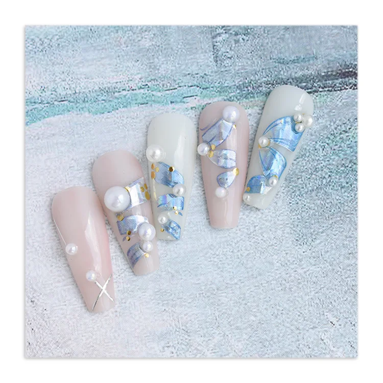 

joyful 1349-1360 New laser series streamer nail enhancement stickers Japanese 3d ballet nail stickers baroque style stickers, As pictures show