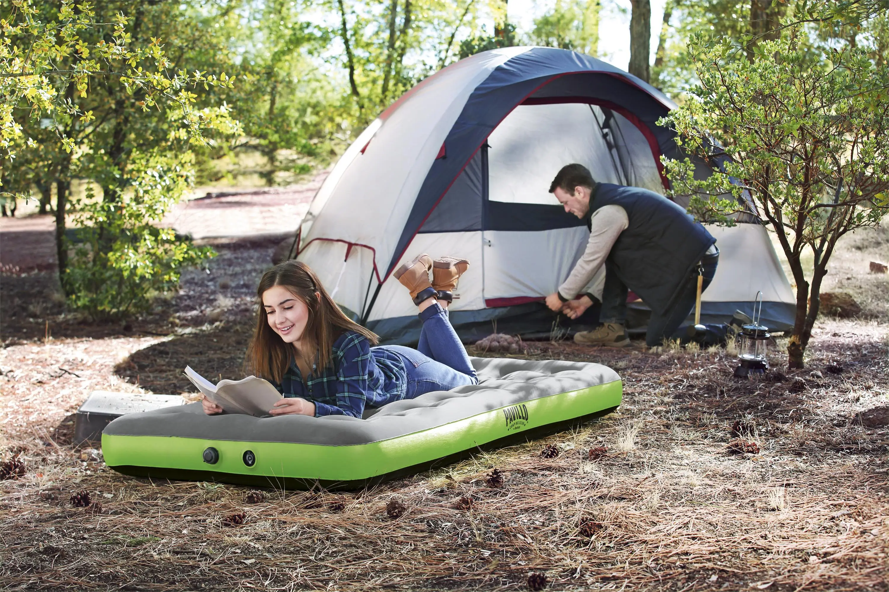 Bestway 67619 Roll & Relax Air Mattress Twin With Aircinch Inflation