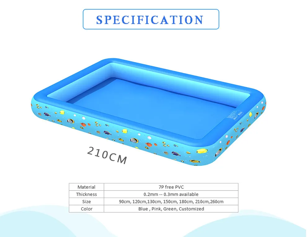 large size 1 Ring portable pool,inflatable backyard children water play pool for homely entertain 210cm length