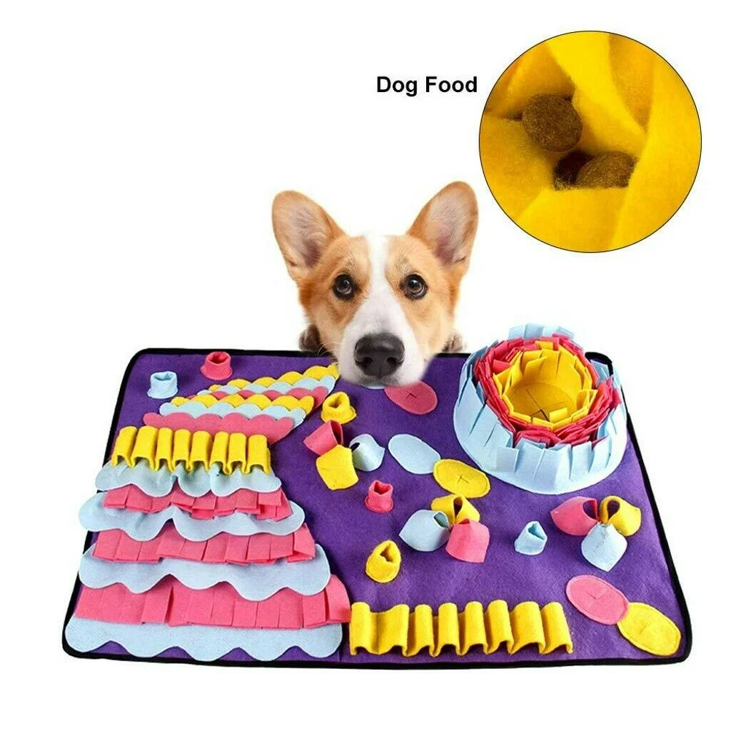 

Washable Pet Sniff Pad Mat Foraging Skill Stress Release Training Iq Pet Toys Slow Feeder, Colorful