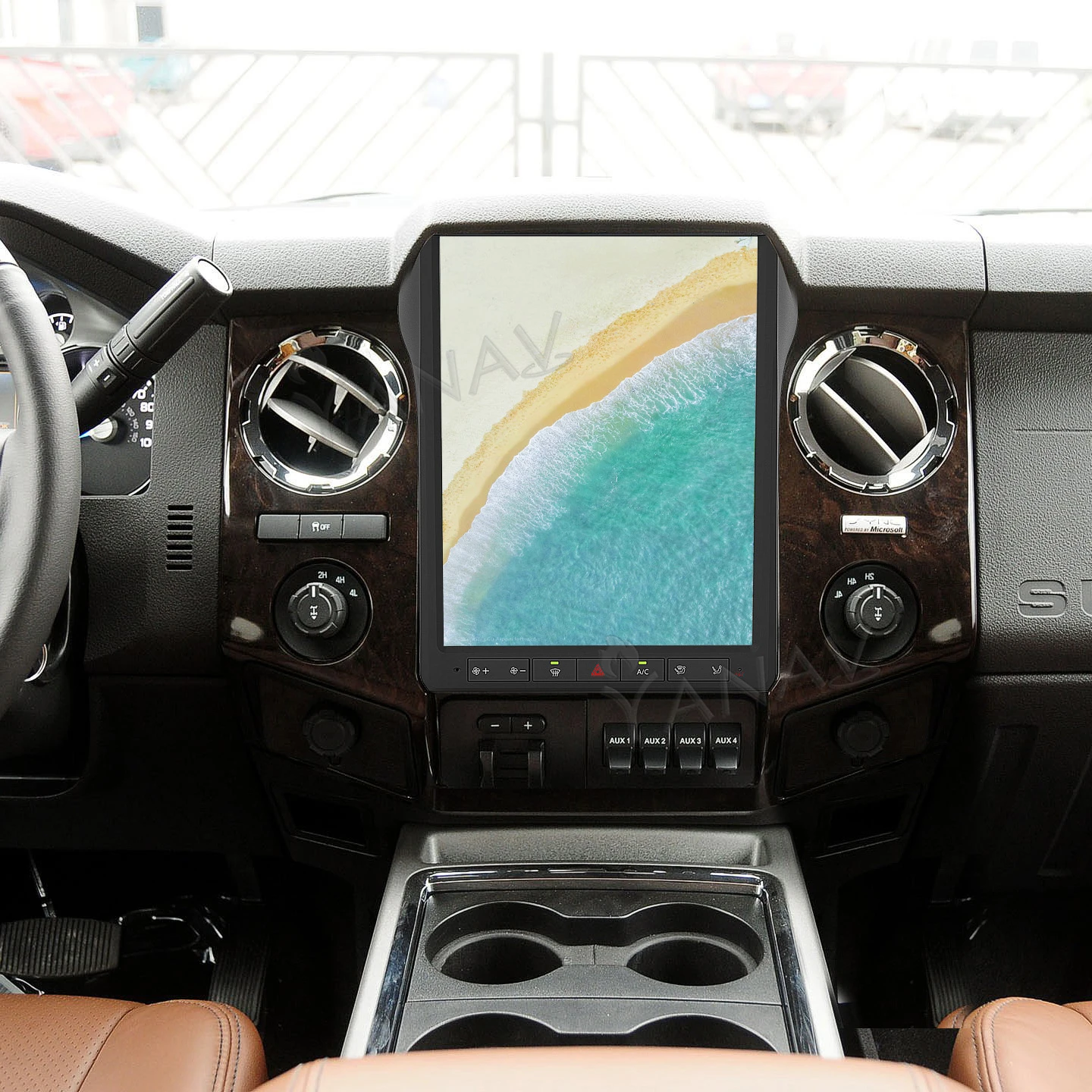 

PX6 12.1" Car radio 2 din head unit For Ford F250 F350 F450 2013-2014 car GPS navigation stereo multimedia android auto Carplay, Black