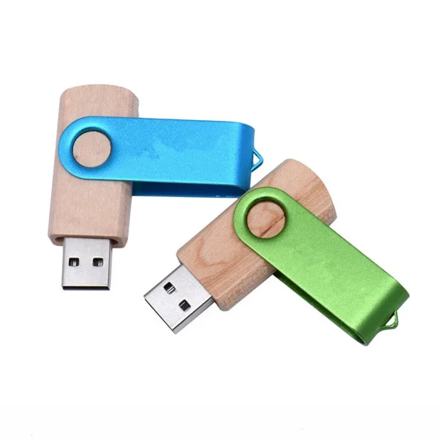 OEM colorful metal swivel usb flash drive / wood cle USB stick twister pendrive - ANKUX.COM