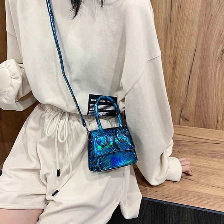 

2020 New Fashion Woman Modern Mini Shoulder Cell Phone Lady Handbag With Snake Pattern