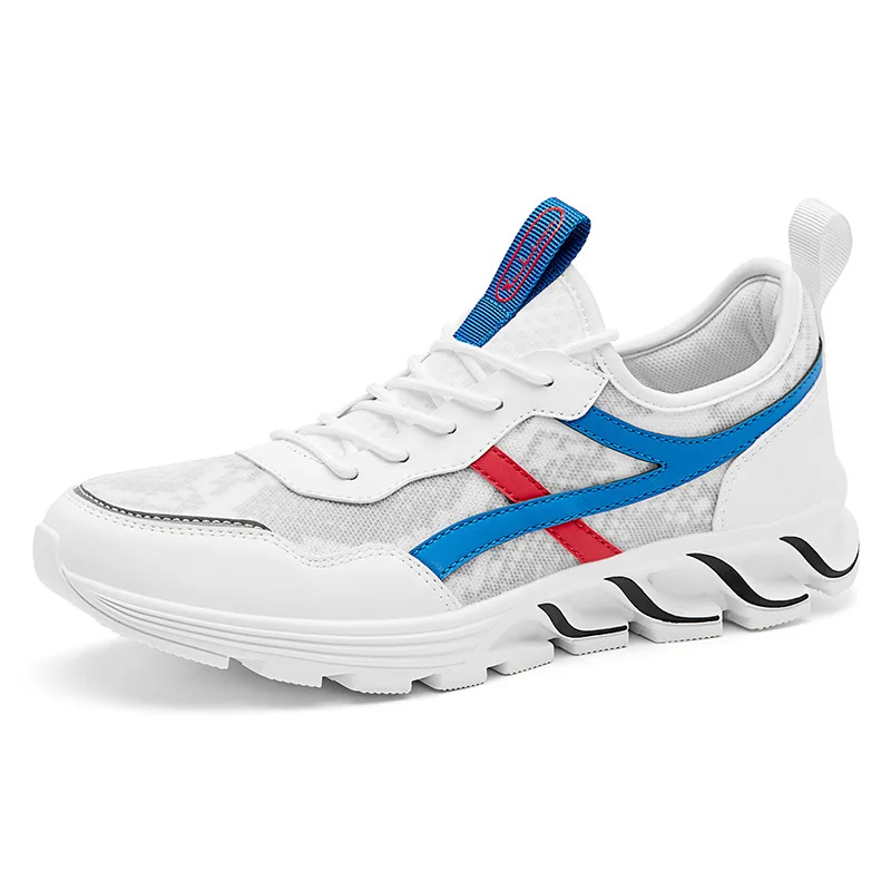 

Men Designer Breathable Shoes Casual Fashion shoes Walking Men Sneakers, Dark blue/light blue/black red