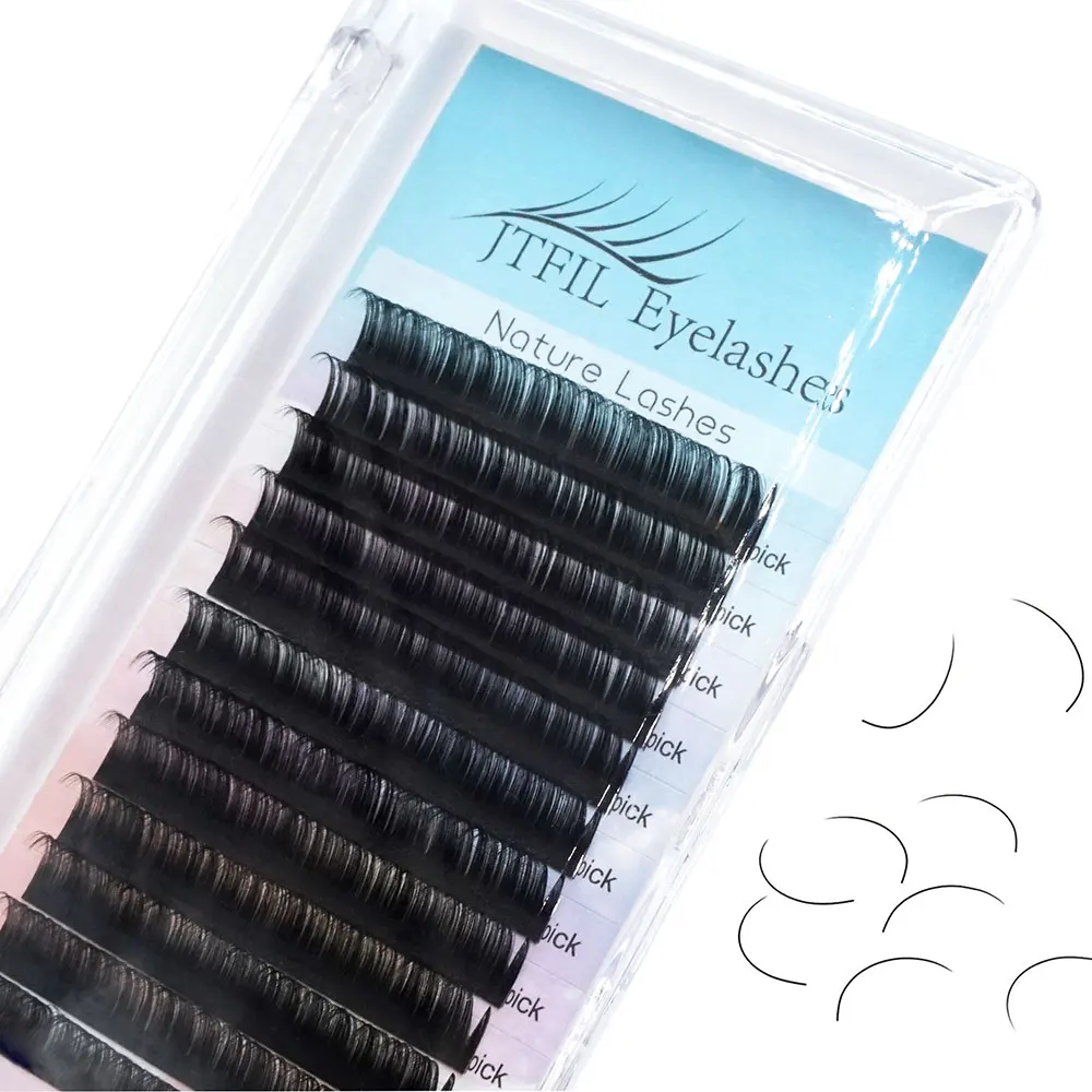 

JTFILe Siberian Lash Training Grafted Eyelash Wholesale Professional Mink Supplies Private Label Individual Eyelash Extension