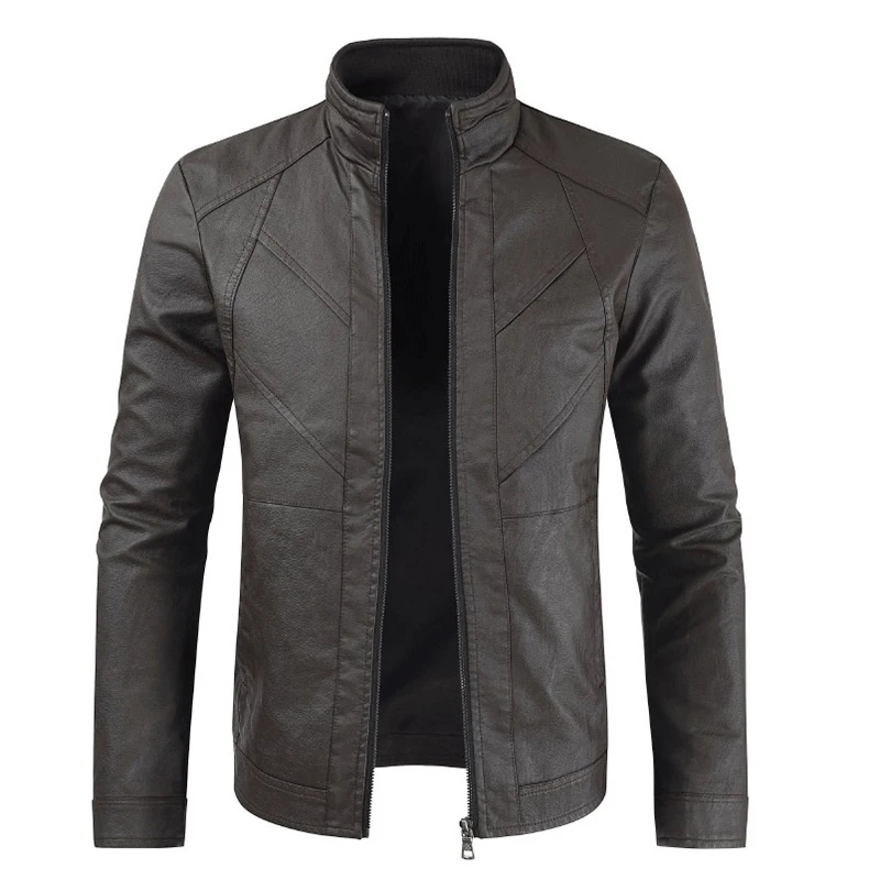 

New Arrival Men's High Quality Fashion Design Pu Leather Jacket For Men