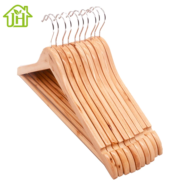 

2022 Factory Price Custom Logo Wholesale Modern Cheap For Suit Clothes Pants Wood Hangers Non-Slip 100Pcs