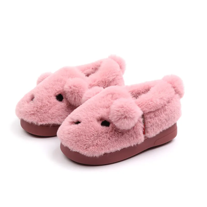 

2020 cute cartoon ball ball children's cotton shoes non-slip warm men and women children bag with cotton slippers
