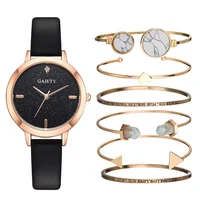 

6pcs Set Creative Rose Gold Quartz Watch Women Bracelet Set 2019 Ladies Watches Gift Jewelry Set Relogio Feminino Montre Femme
