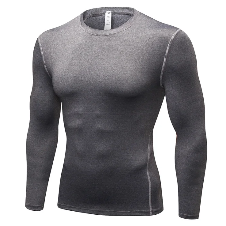 

Aofeite Quick dry men fitness compression long sleeve baselayer muscle fit gym clothing gym t shirt, Black,white,blue,green,red,grey,purple