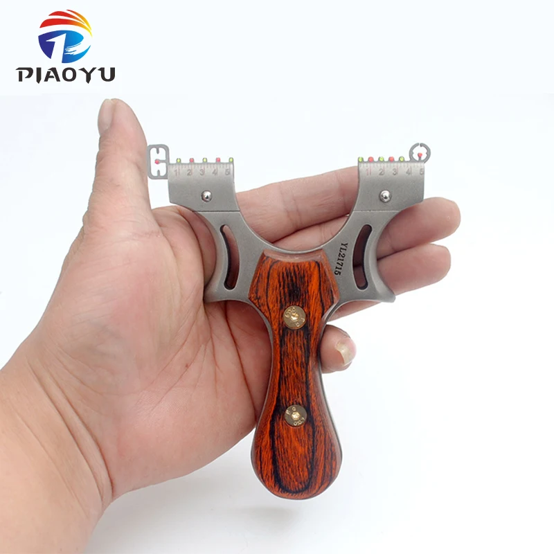 

High Precision Flat Leather Slingshot Stainless Steel Catapult Outdoor Hunting Shooting Solid Wood Competition Slingshots
