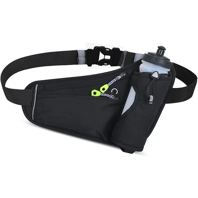 

Ultra-Light Running Belt Black Waist Fanny Pack Bag Suitable for Hiking Jogging Bicycling