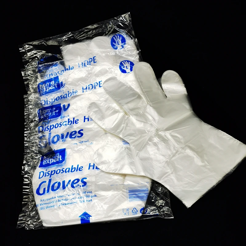 

Transparent Disposable Plastic Gloves, Customized
