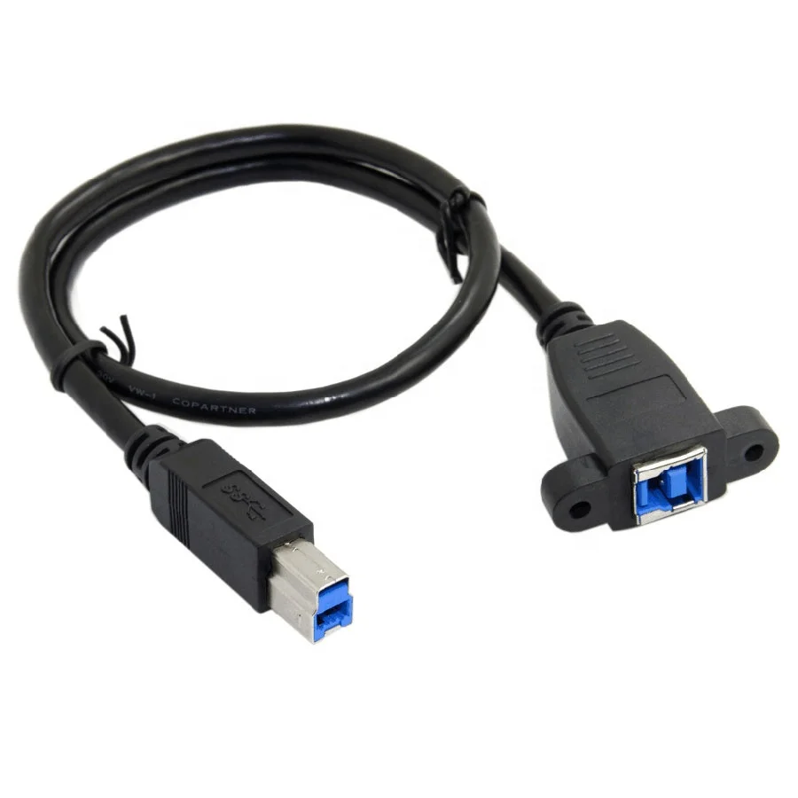 

USB 3.0 back panel mount B female To Male B type extension cable