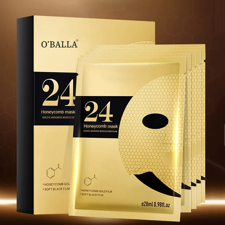 

oreanas hidratante belleza para el cuidado de la piel koreanas de transparente negra 24K Mask mascarilla facial, Gold