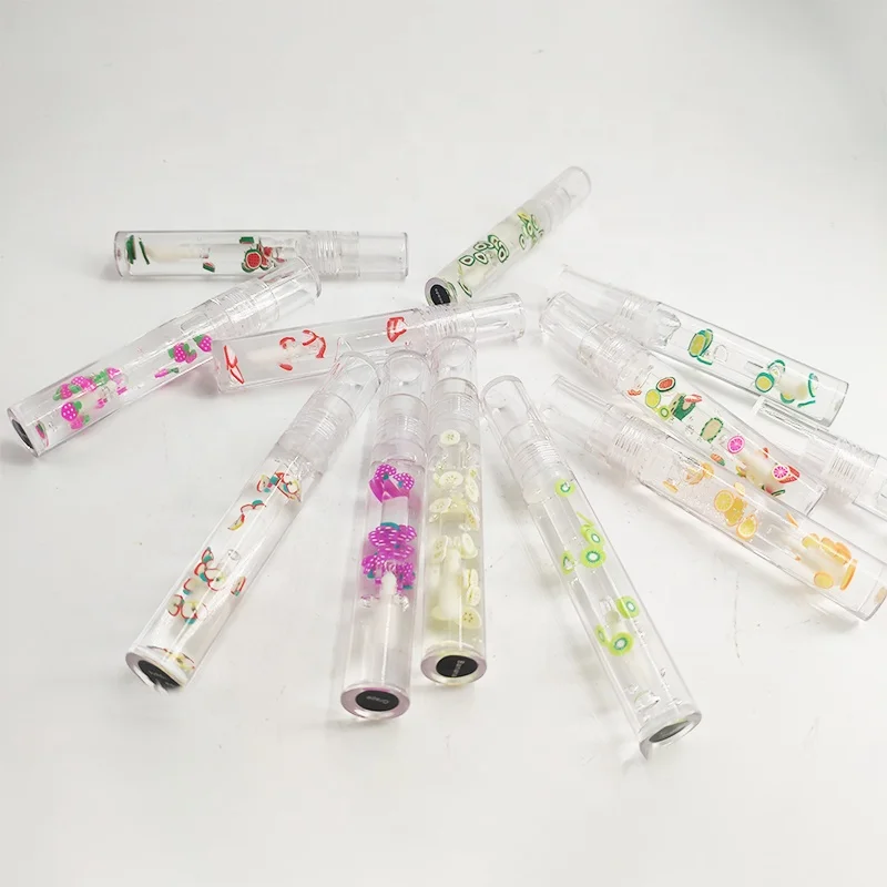 

Customize Logo Vegan Cruelty-Free Essential Oil Nude Small Kid Affordable Lip Gloss With Fruit Set