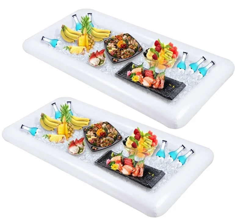 

Party Food Cooler for Picnic &amp serving Pool Float Cup Holder Inflatable Tray