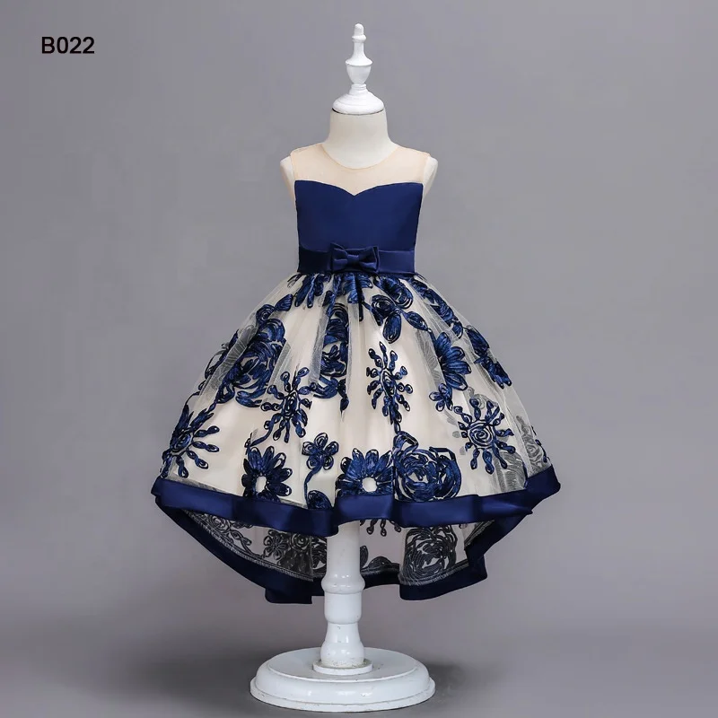 

Jancember B022 Elegant Royal Blue 3d Floral Little Queen Shopping Free Flower Girl Dress