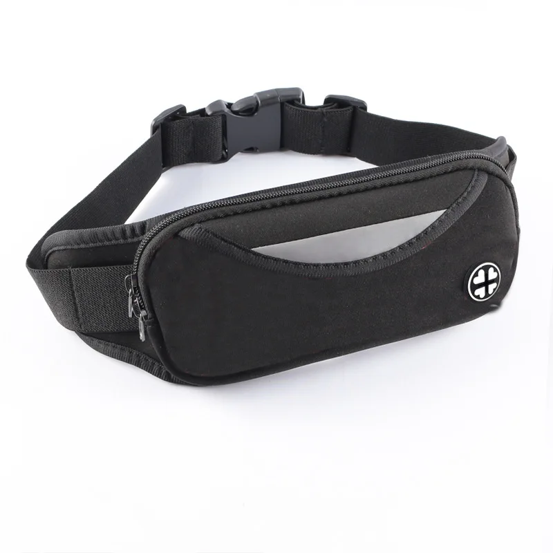 

Gym Waist Bag ultrathin Sports Bags lines printed Neoprene Duffel Messenger Bag with earphone jack
