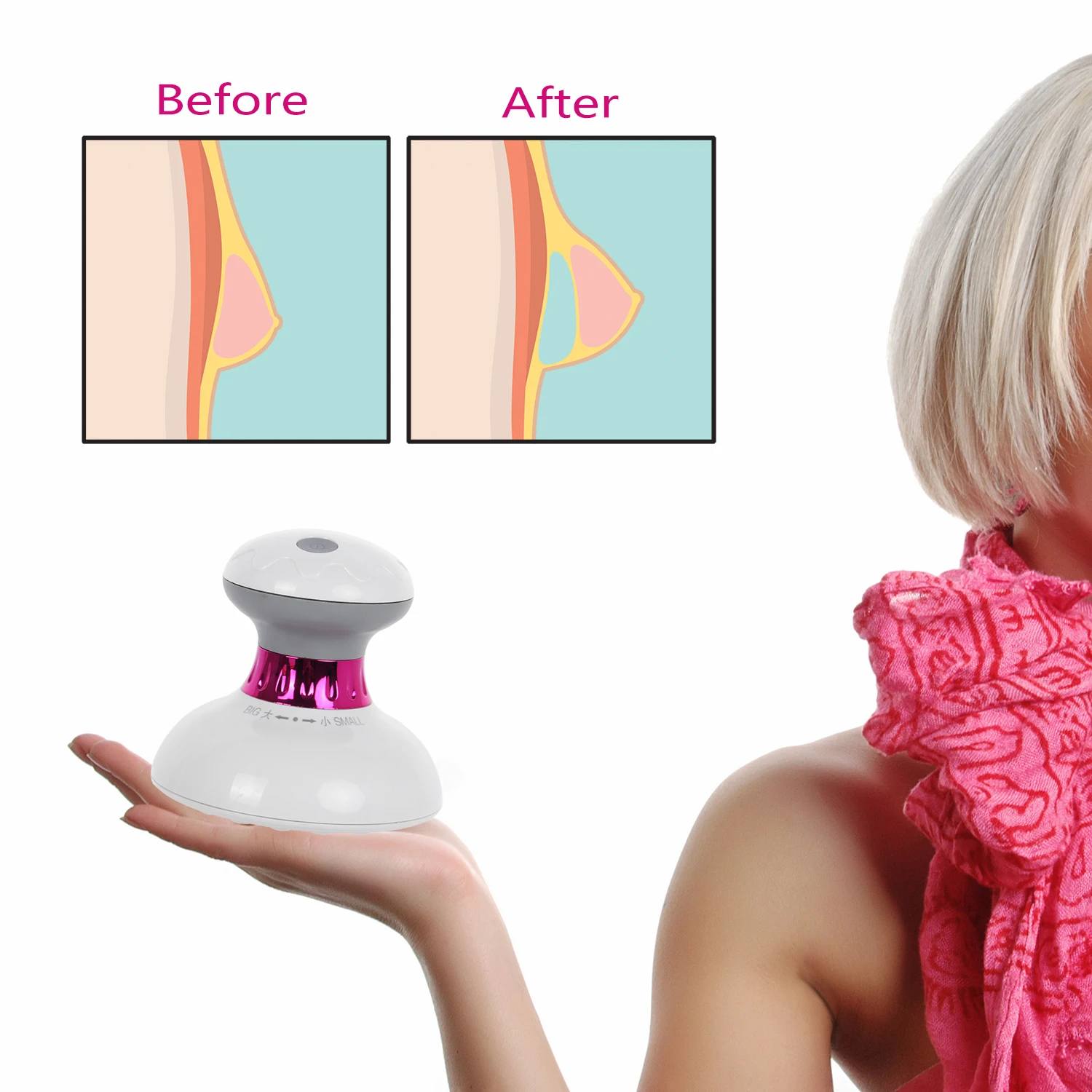 lady breast massage enlargement nipple electric breast massager