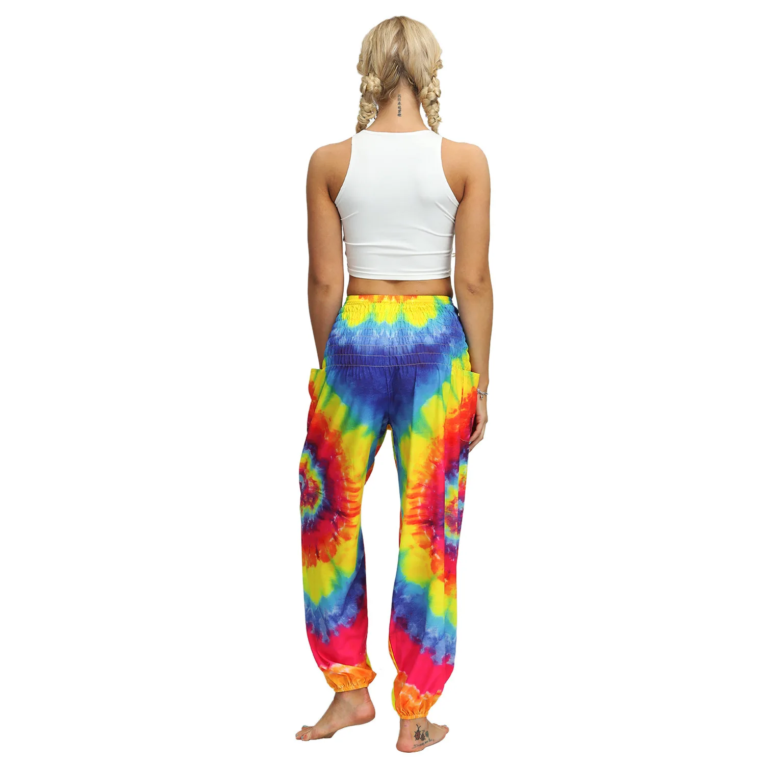 2020 Wholesale High Quality  Women Tie Dye Boho Yoga Hippie Harem Pants