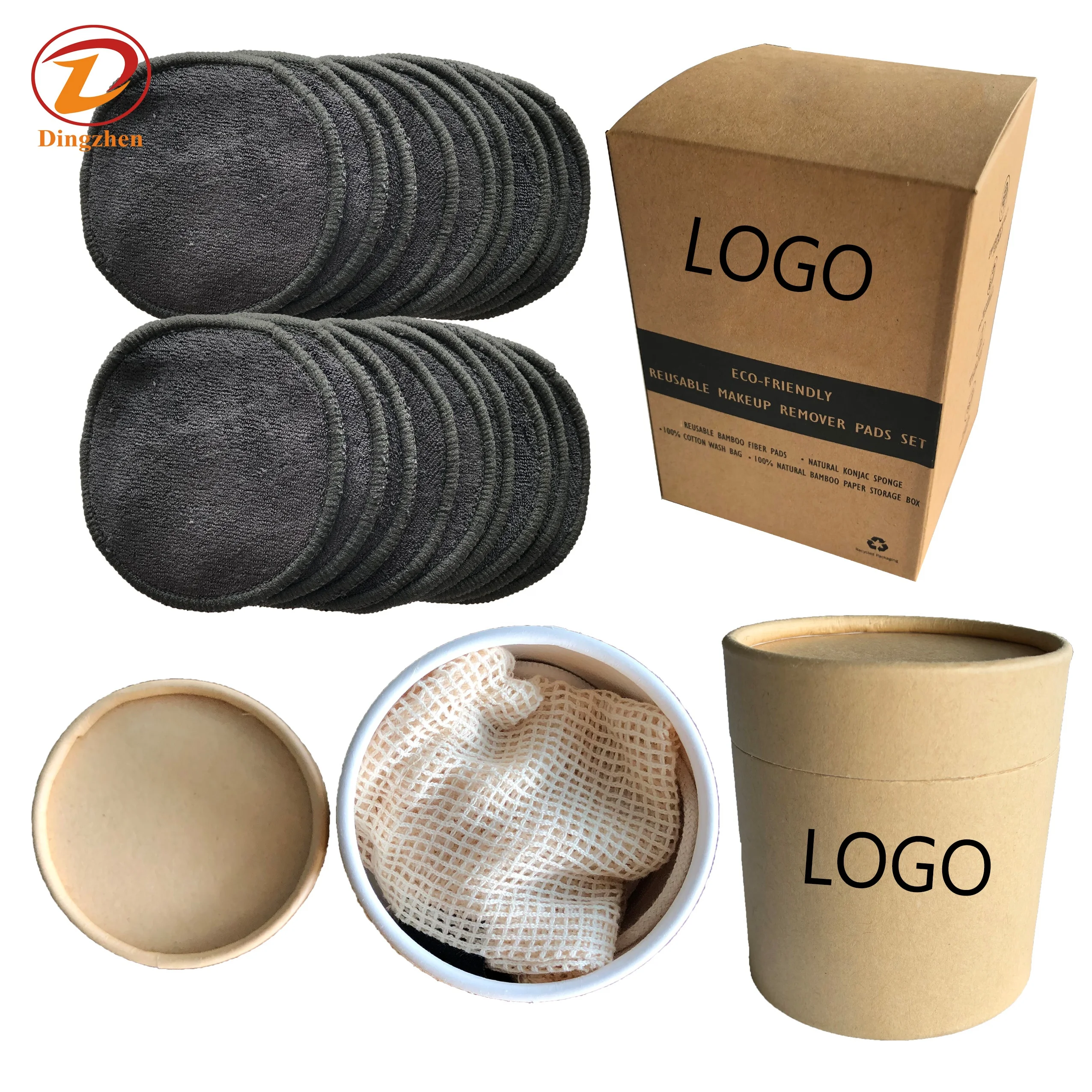 

Reusable Makeup Remover Pads Bamboo Cotton Makeup Remover Pads, Natural color