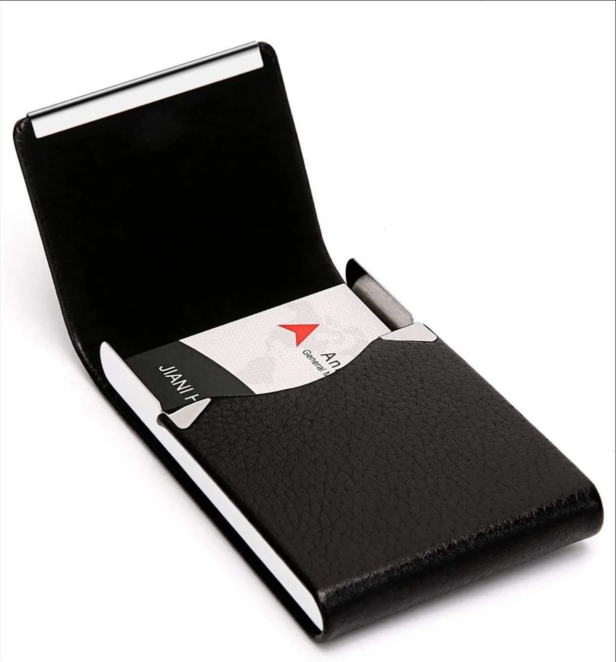 

Leather Business Card Holder Case for Men or Women Pocket Credit Name Card Case Holder with Magnetic Shut, Customized