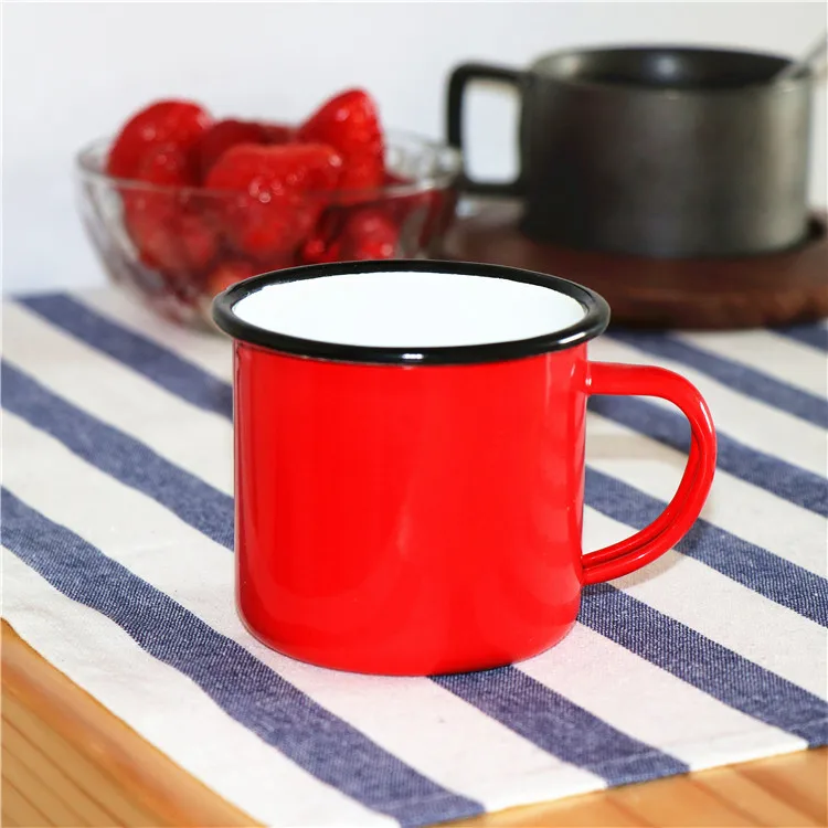 

Mikenda Enamel Camping Mug Enamel Sublimation Custom Coffee Mugs, Customized color acceptable