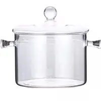 

Heat Resistant Thickening Glass Borosilicate Glass Cooking Pot with Cover