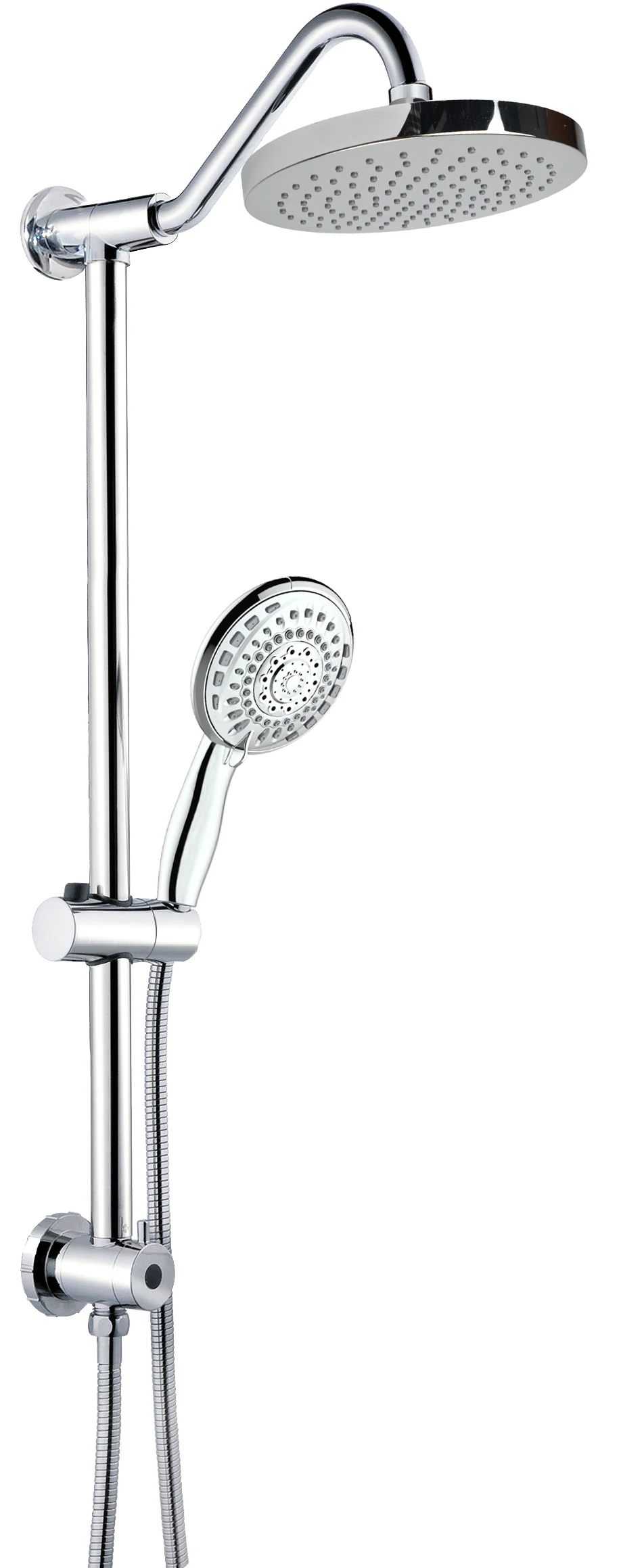 Stainless Steel Slider Bar Bathroom Shower Chromed With Hand Shower Set