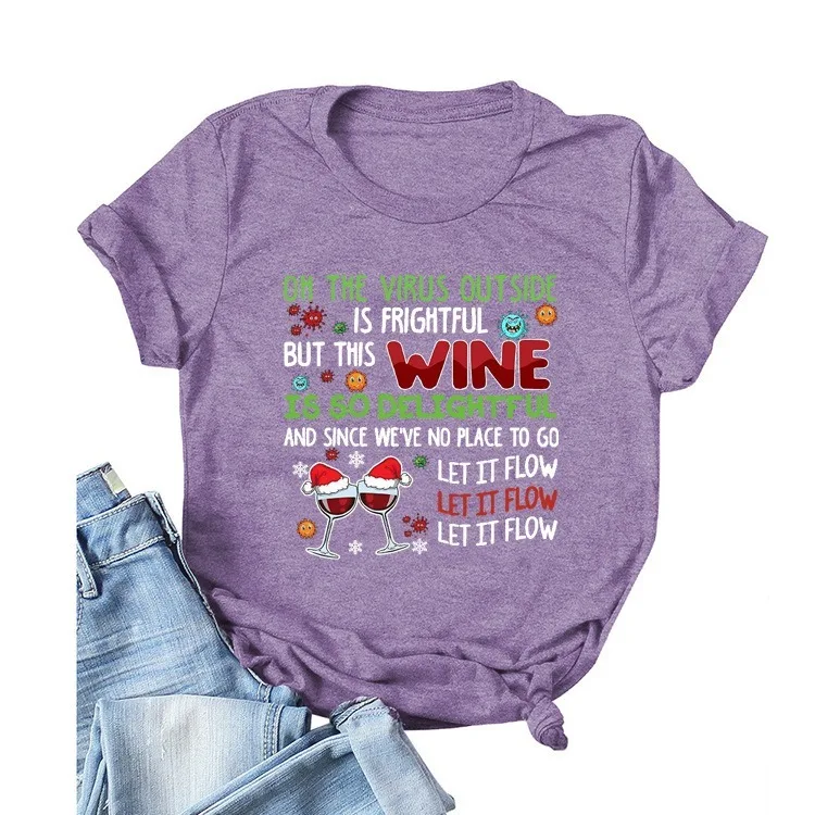 

Merry Christmas Colorful Trees Printed T-shirts Women 2020 Shirts for Women Casual Aesthetic Clothes Crew Neck Ladies Top Female