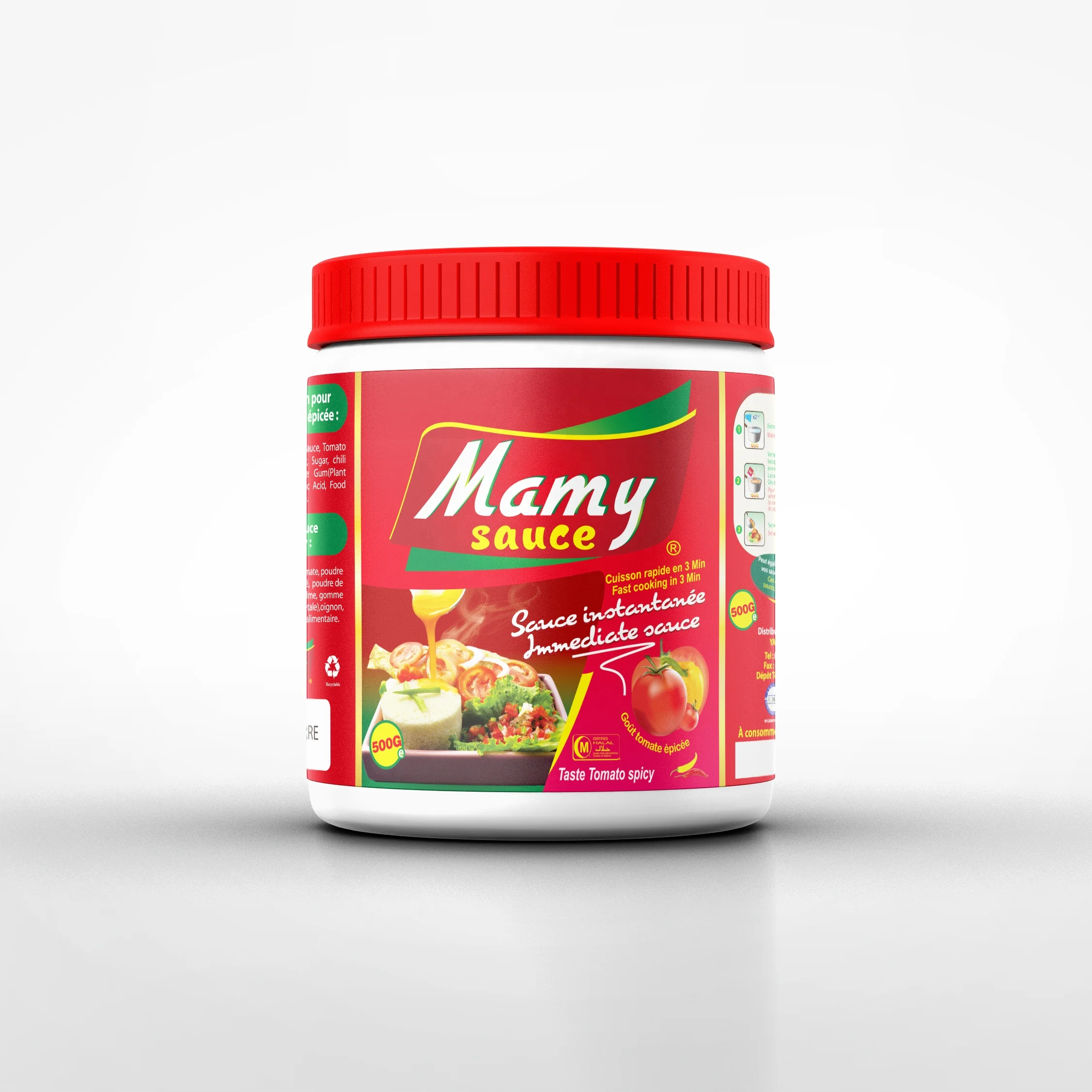 Mamy Sauce Brand Halal Tomato Gravy Mix Sauce Powder Spicy 500g X24tubs