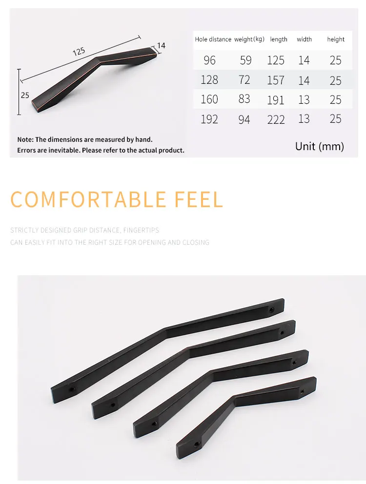 Wholesale Price Kitchen Hardware Pull Cabinet Handles For Modern Furniture, Zinc Alloy Cabinet Furniture Handle