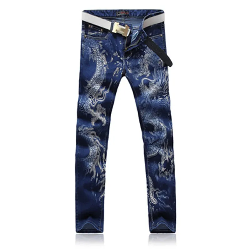 

Wholesale High Quality Black jeans Men Fashion Casual Printed Pencil Pants Autumn motorcycle Pants Hot Style Men's Jeans, Customized color