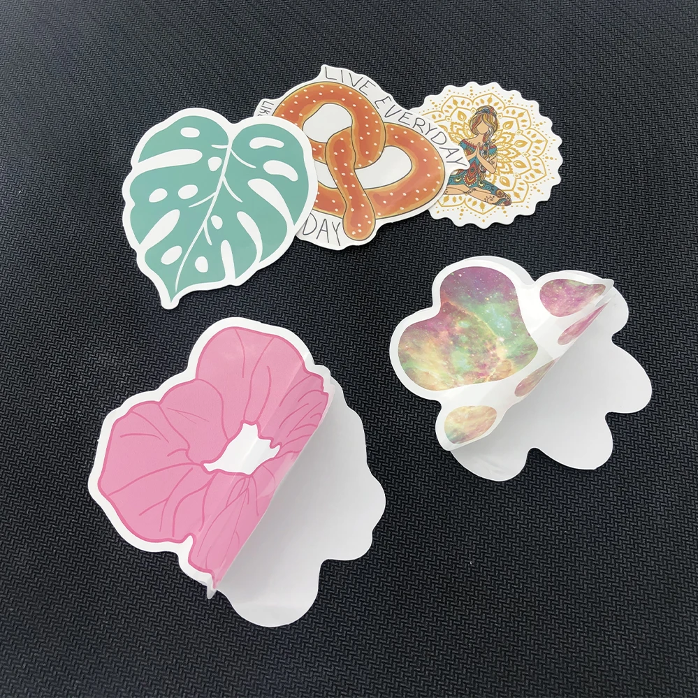 小moq 高品质 pvc 防水贴纸定制模切乙烯贴纸