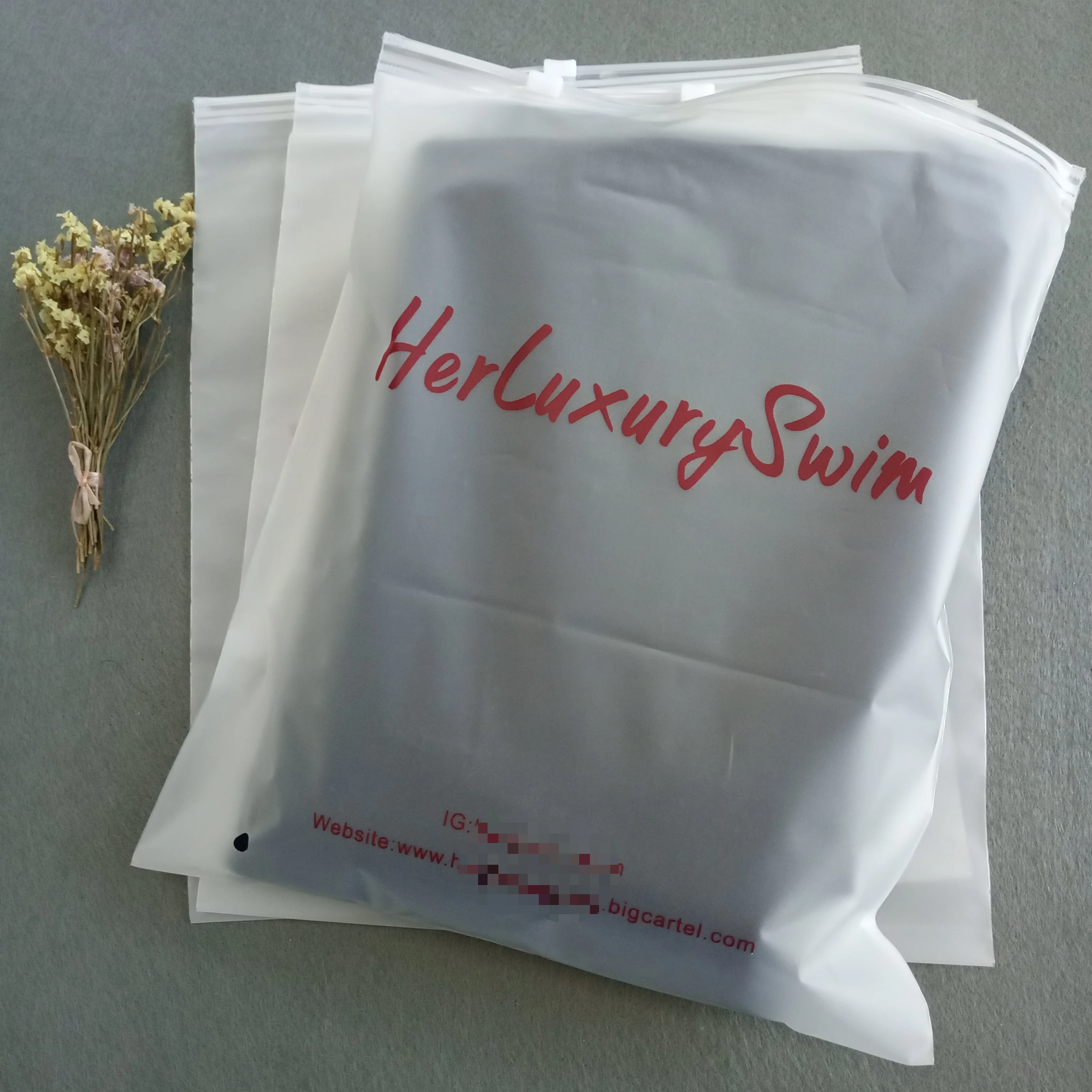 

printed plastic slider zip lock bags with logo for swimwear, Custom