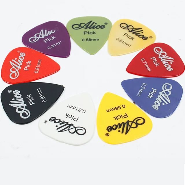 

Acoustic Electric Guitar Picks Plectrum Various Colors 6 thickness 0.58/0.71/0.81/0.96/1.20/1.50 mm