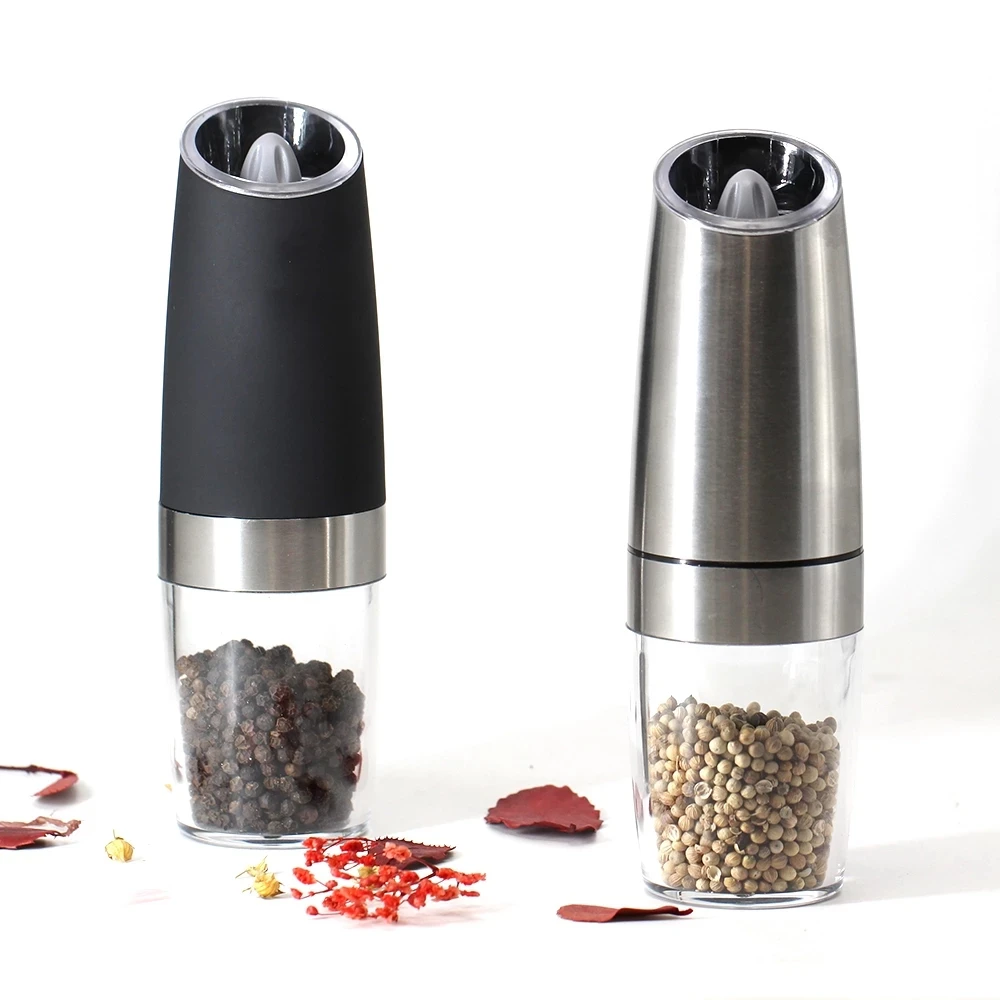 

Electric Automatic Mill Pepper and Salt Grinder LED Light Spice Grain Mills Porcelain Grinding Core Mill Kitchen Tools